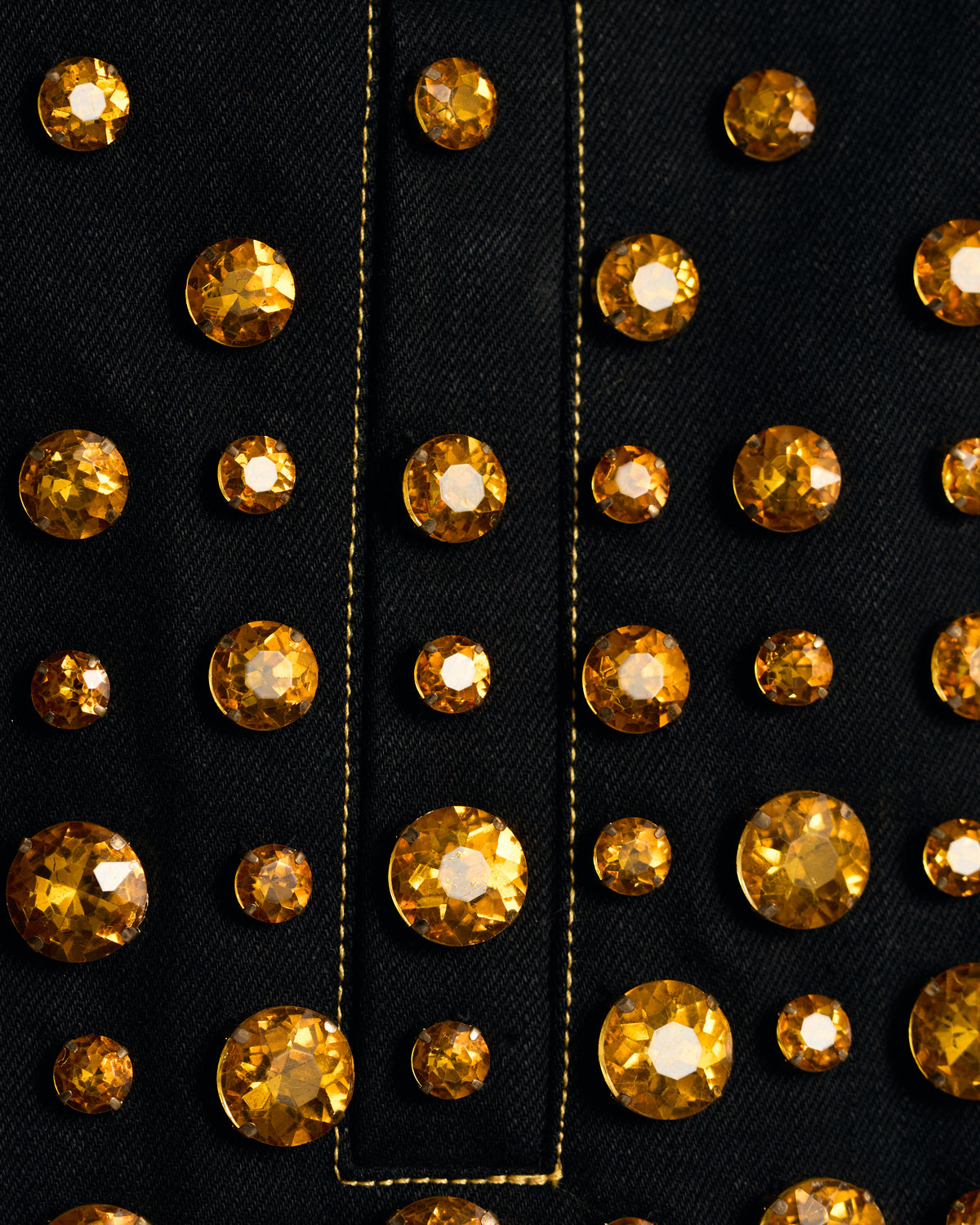 GOLDEN EMBELLISHED JACKET IN SELVEDGE DENIM