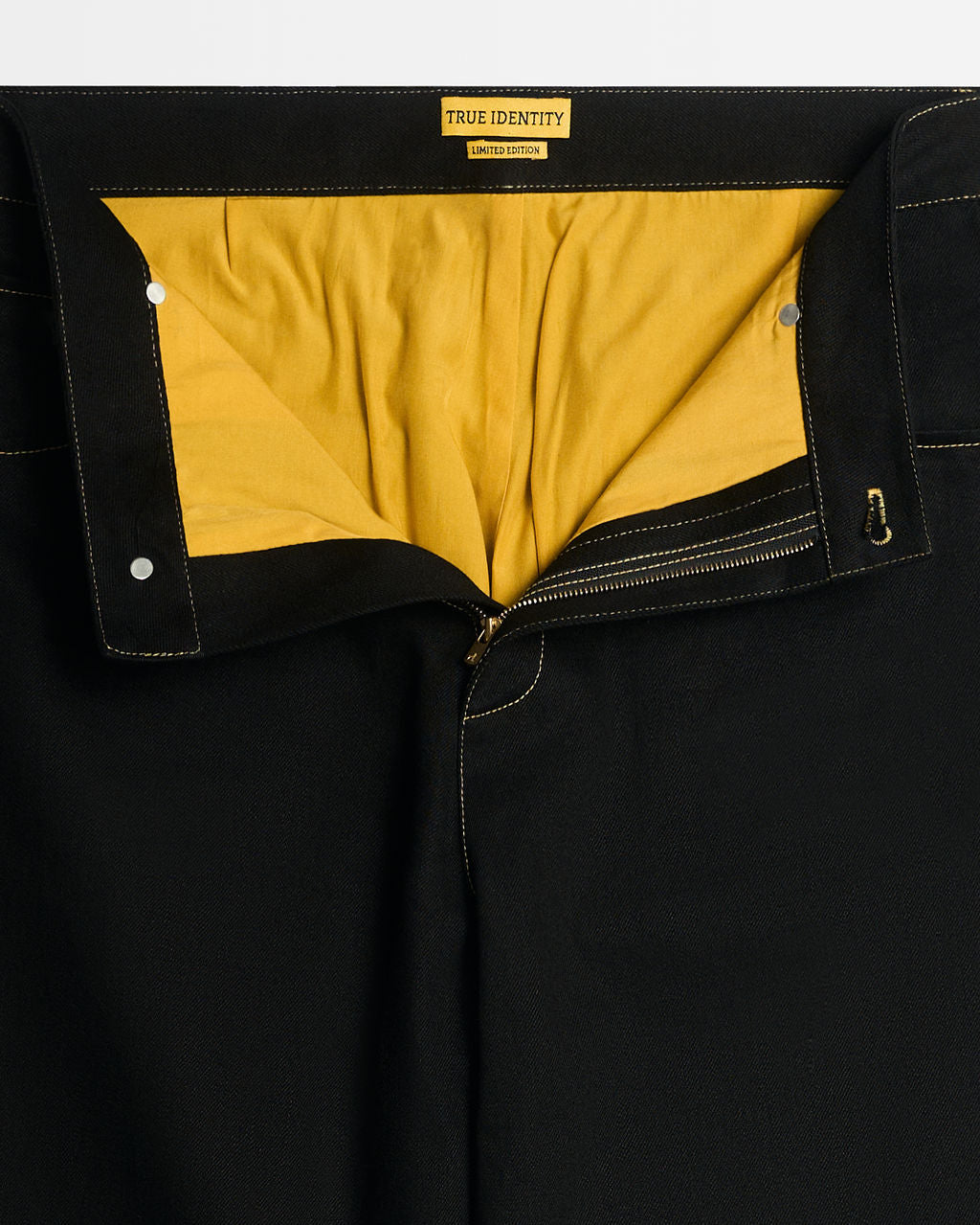 GOLDEN EMBELLISHED PANTS IN SELVEDGE DENIM