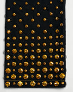 GOLDEN EMBELLISHED PANTS IN SELVEDGE DENIM
