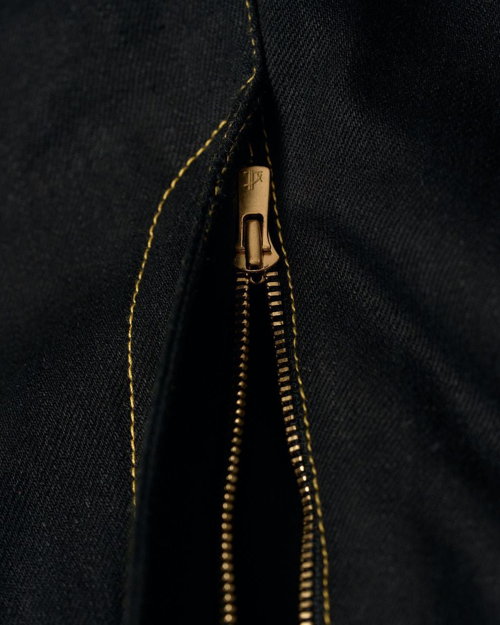 GOLDEN EMBELLISHED PANTS IN SELVEDGE DENIM
