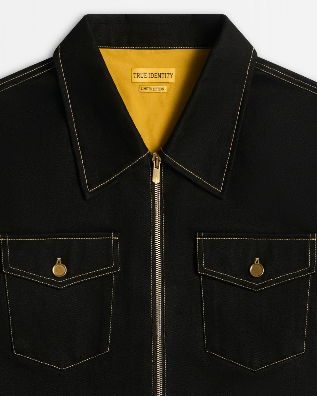 GOLDEN EMBELLISHED JACKET IN SELVEDGE DENIM